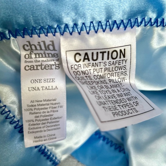 Child of Mine Carter’s Blue Puppy Security Blanket Lovey NWT - Picture 4 of 4